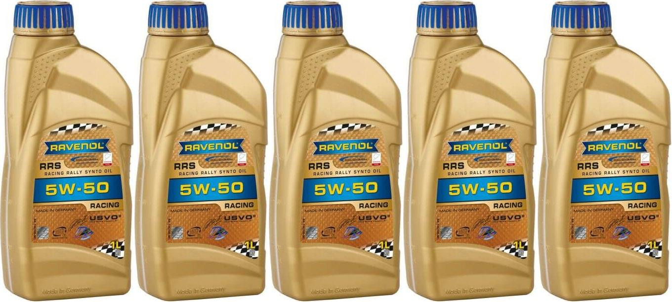 Ravenol RRS RACING RALLYE SYNTO SAE 5W50 Motoröl 5x 1l = 5 Liter