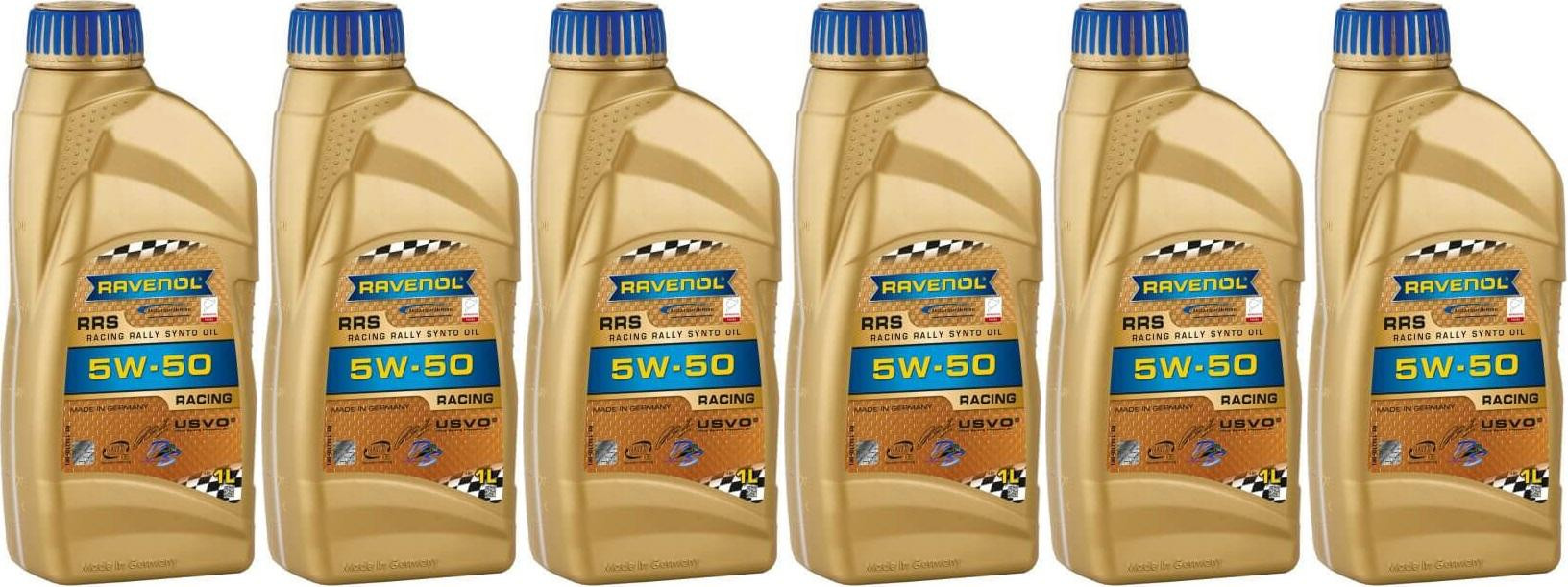 Ravenol RRS RACING RALLYE SYNTO SAE 5W50 Motoröl 6x 1l = 6 Liter