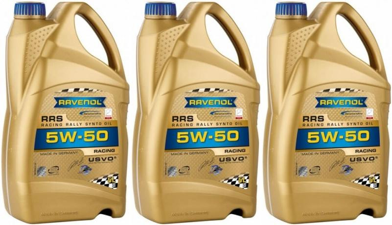 Ravenol RRS RACING RALLYE SYNTO SAE 5W50 Motoröl 3x 5 = 15 Liter