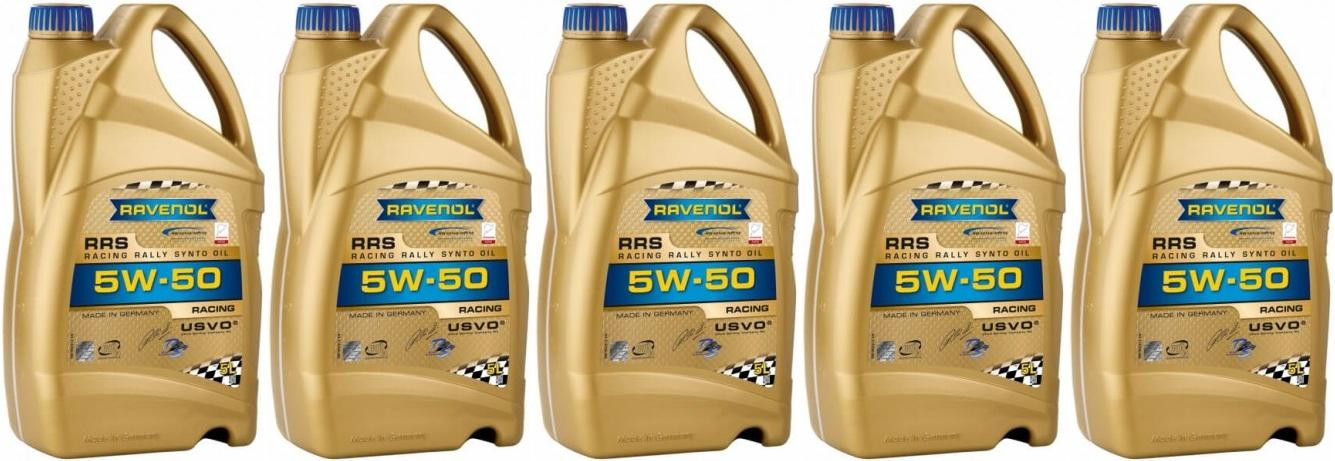 Ravenol RRS RACING RALLYE SYNTO SAE 5W50 Motoröl 5x 5 = 25 Liter