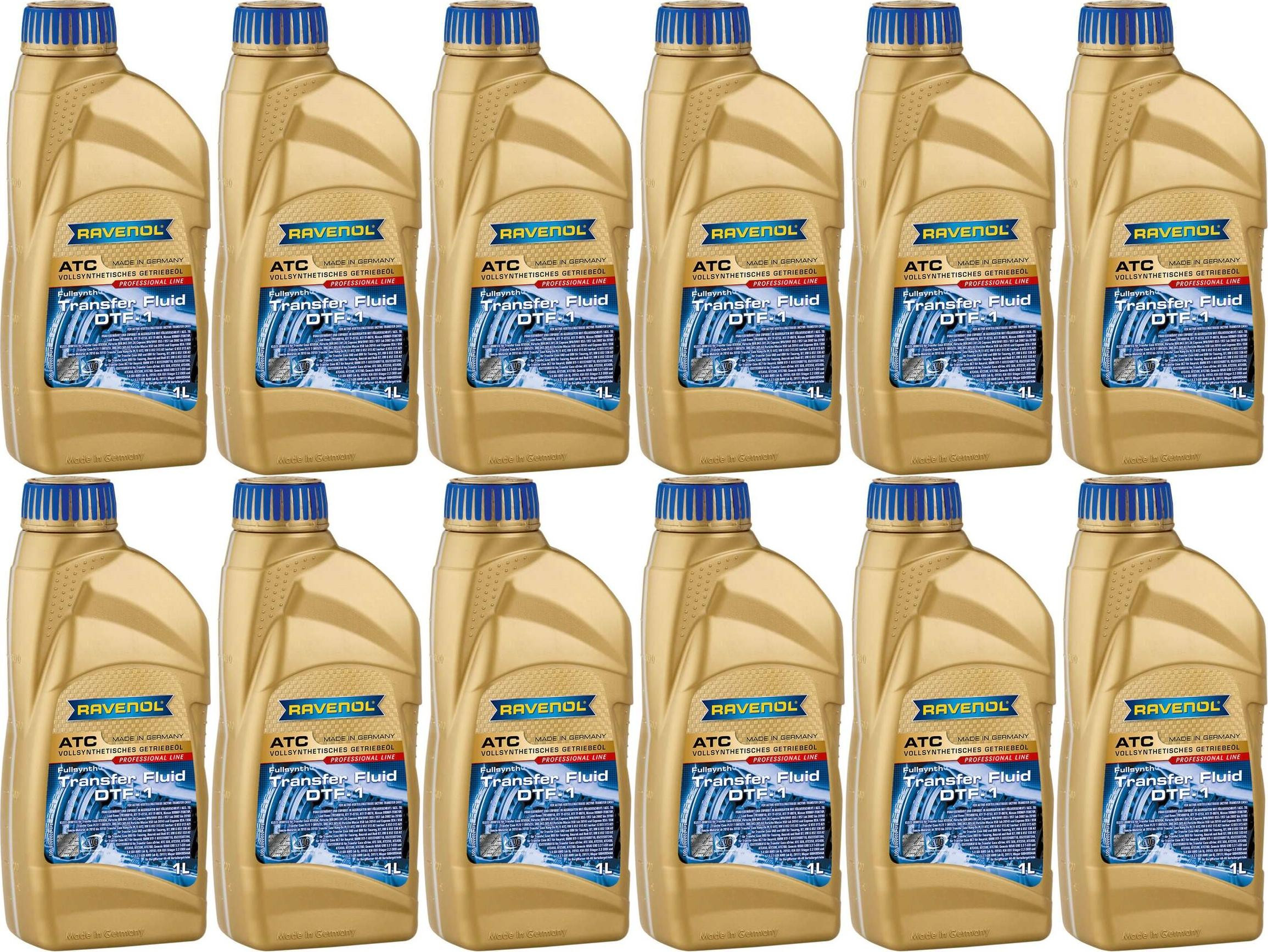 RAVENOL Getriebeöl ATC Transfer Fluid DTF-1 1 Liter 12x 1l = 12 Liter