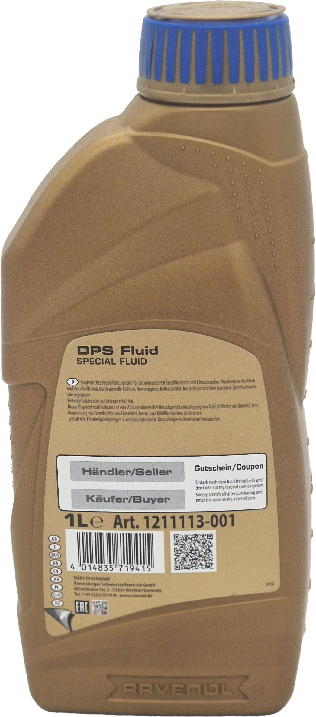 RAVENOL DPS Fluid (für Real Time 4WD) 1 Liter Flasche