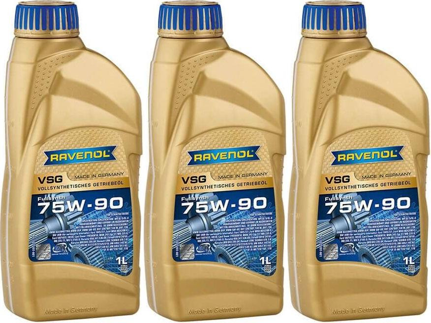 RAVENOL VSG SAE 75W-90 Vollsynth. API GL-4/GL-5 1 Liter 3x 1l = 3 Liter