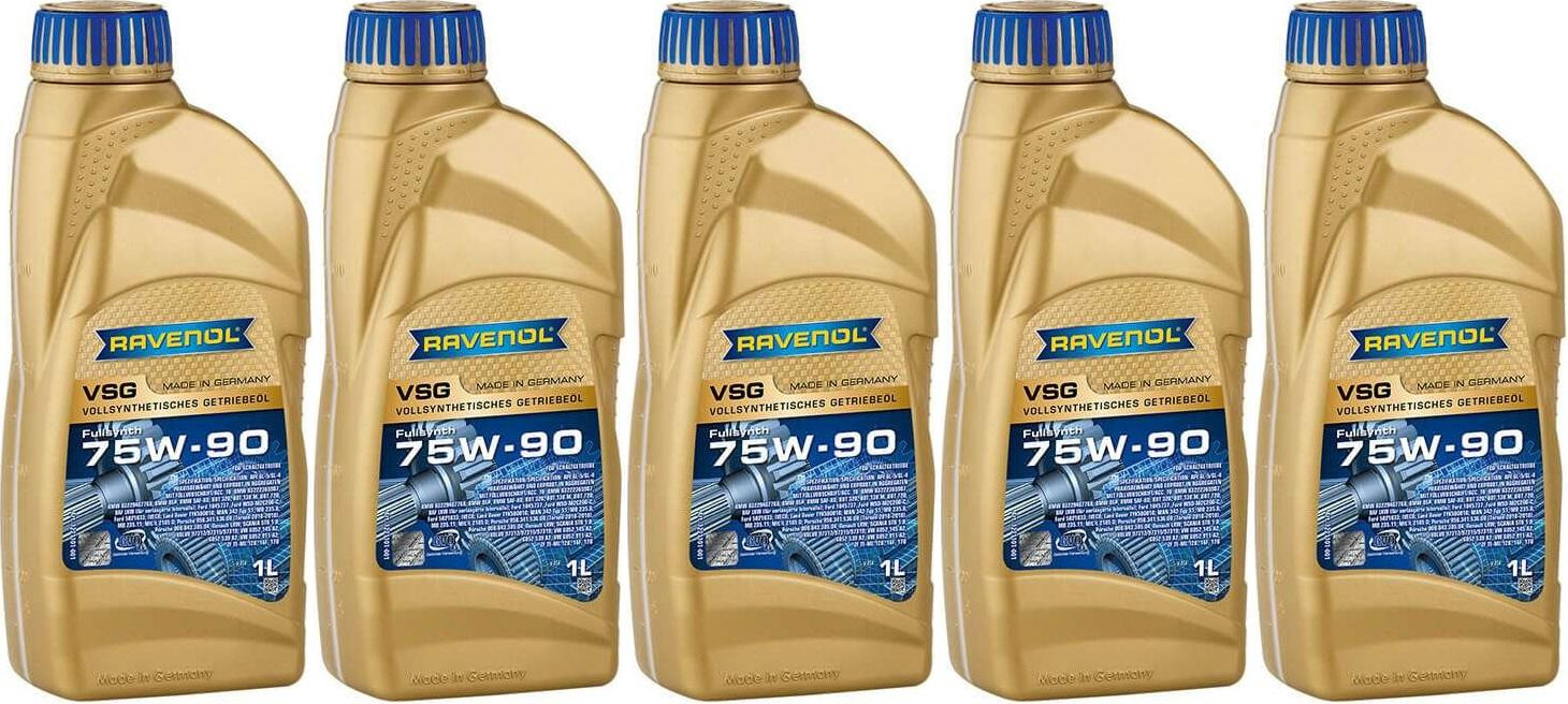 RAVENOL VSG SAE 75W-90 Vollsynth. API GL-4/GL-5 1 Liter 5x 1l = 5 Liter