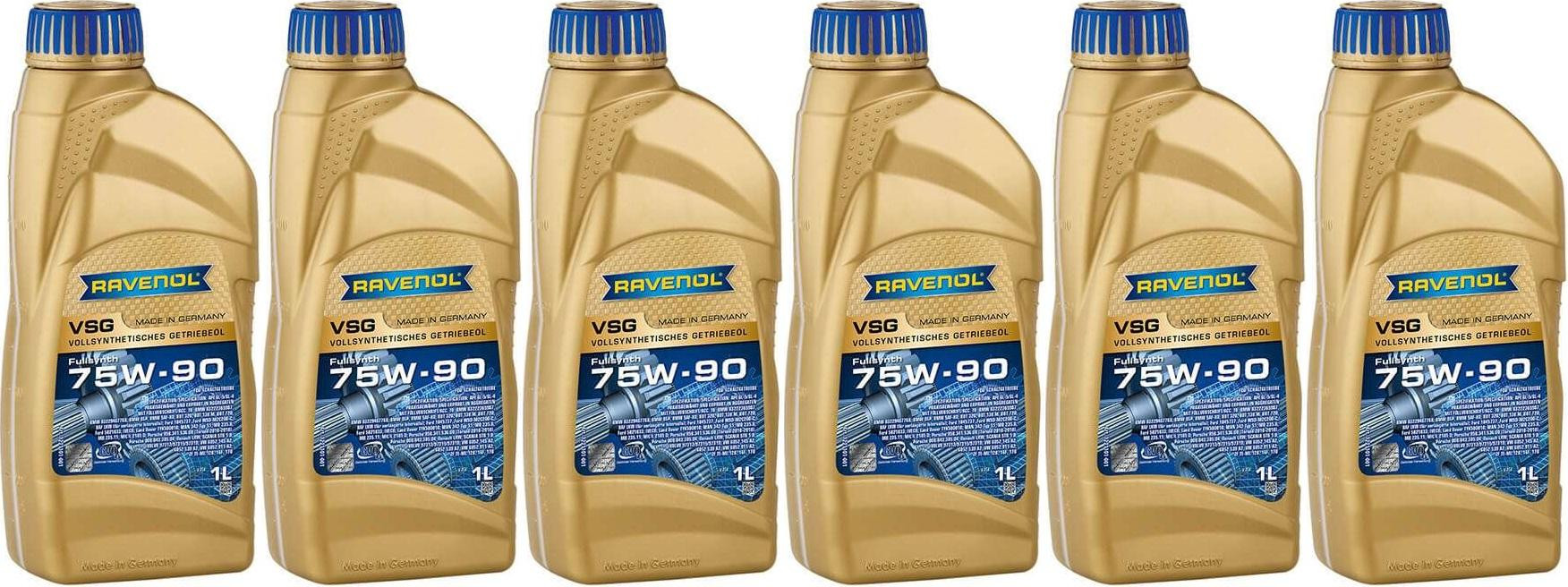 RAVENOL VSG SAE 75W-90 Vollsynth. API GL-4/GL-5 1 Liter 6x 1l = 6 Liter