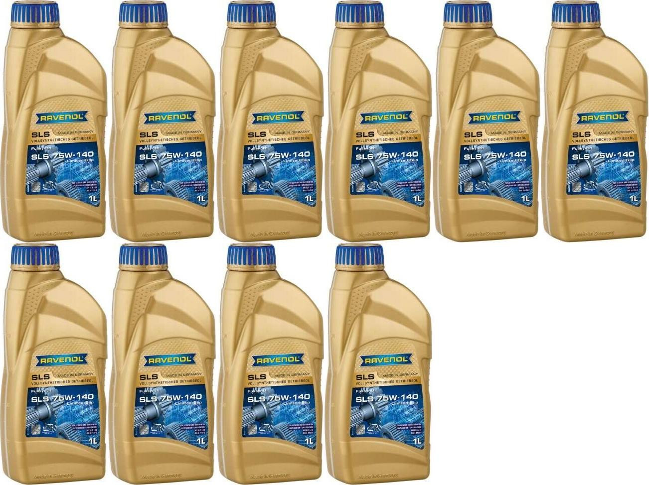 RAVENOL Getriebeoel SLS SAE 75W-140 GL 5 LS 1 Liter 10x 1l = 10 Liter