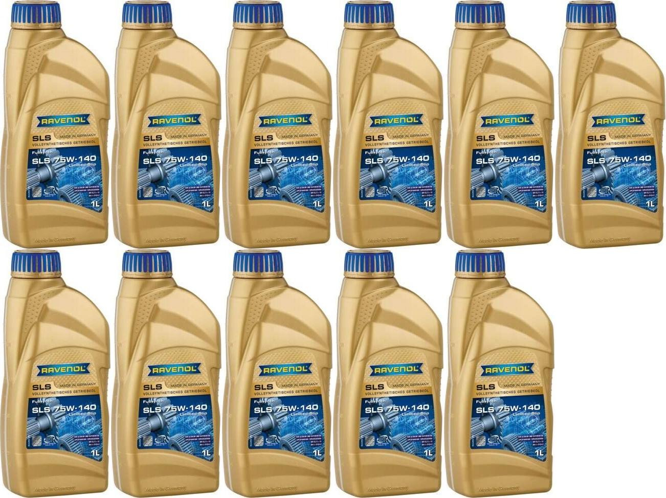 RAVENOL Getriebeoel SLS SAE 75W-140 GL 5 LS 1 Liter 11x 1l = 11 Liter
