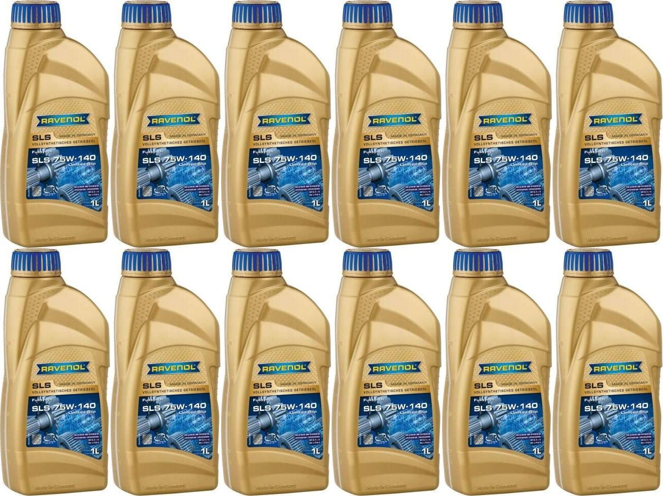 RAVENOL Getriebeoel SLS SAE 75W-140 GL 5 LS 1 Liter 12x 1l = 12 Liter