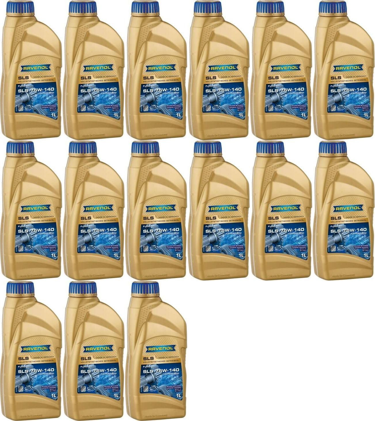 RAVENOL Getriebeoel SLS SAE 75W-140 GL 5 LS 1 Liter 15x 1l = 15 Liter
