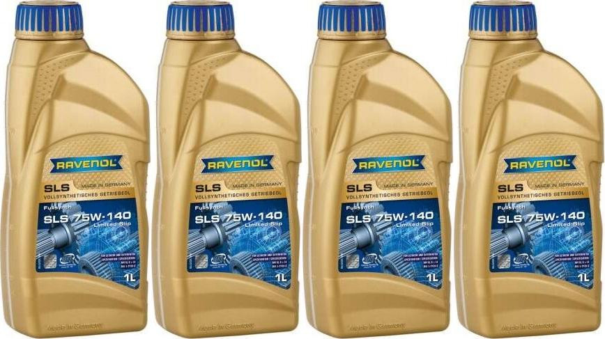 RAVENOL Getriebeoel SLS SAE 75W-140 GL 5 LS 1 Liter 4x 1l = 4 Liter
