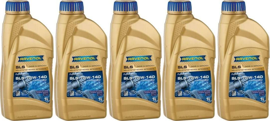 RAVENOL Getriebeoel SLS SAE 75W-140 GL 5 LS 1 Liter 5x 1l = 5 Liter