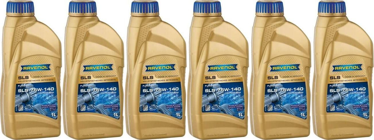 RAVENOL Getriebeoel SLS SAE 75W-140 GL 5 LS 1 Liter 6x 1l = 6 Liter