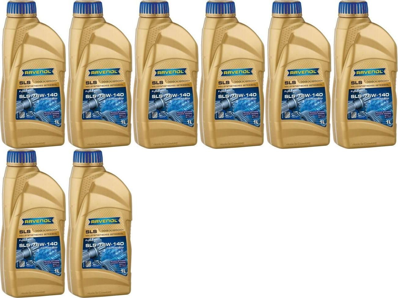 RAVENOL Getriebeoel SLS SAE 75W-140 GL 5 LS 1 Liter 8x 1l = 8 Liter