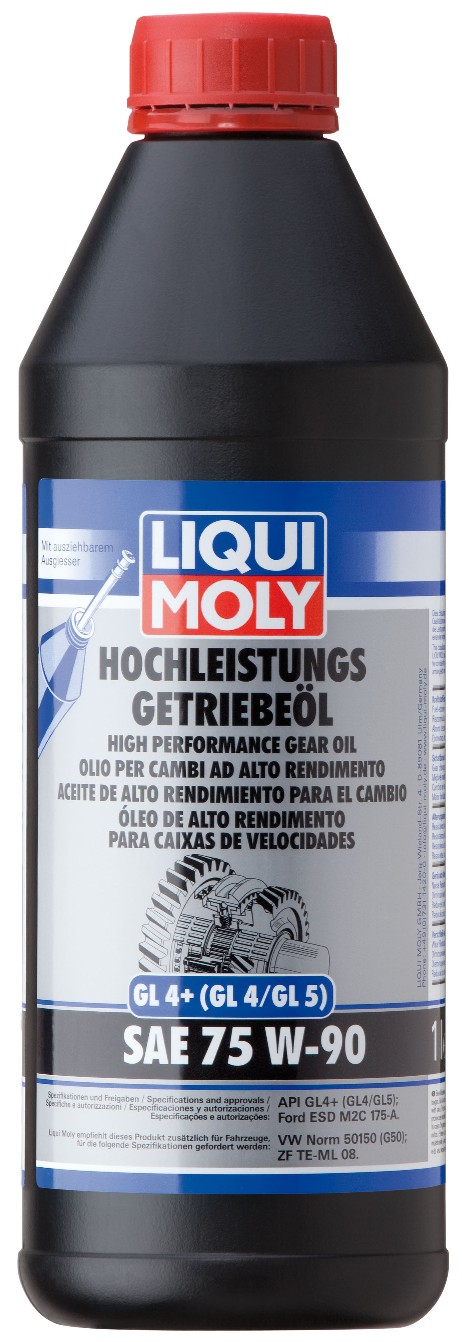 Liqui Moly 4434 Hochleistungs Getriebeöl GL4+ (GL4/GL5) SAE 75W-90 1l