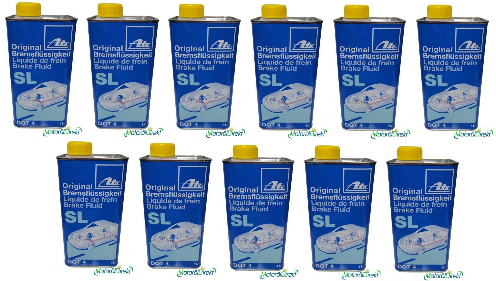 ATE Original Bremsflüssigkeit SL DOT 4 11x 1l = 11 Liter