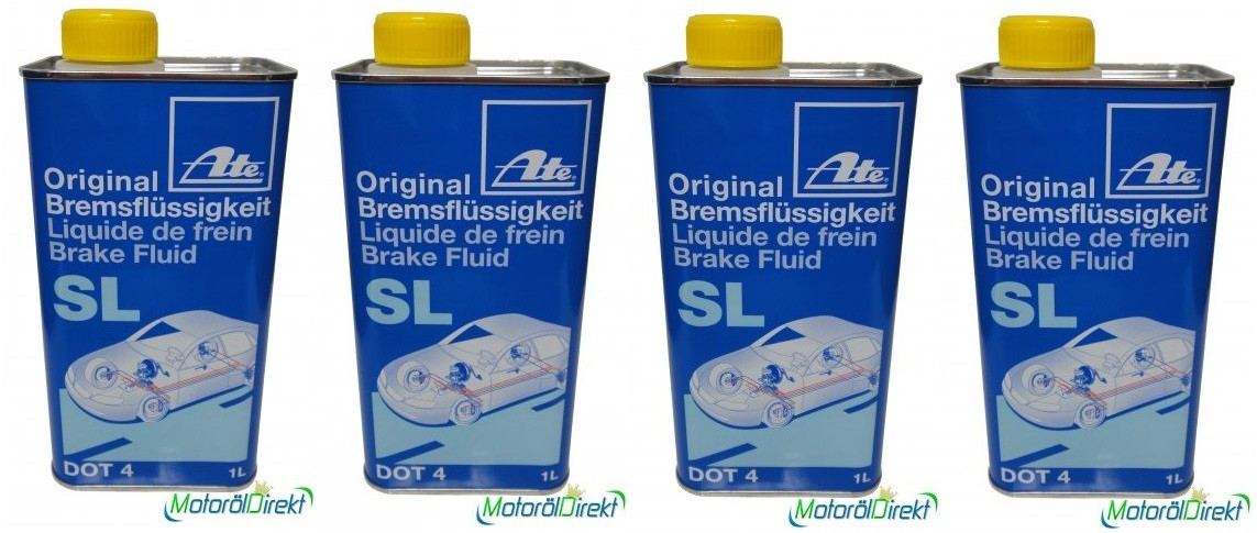 ATE Original Bremsflüssigkeit SL DOT 4 4x 1l = 4 Liter