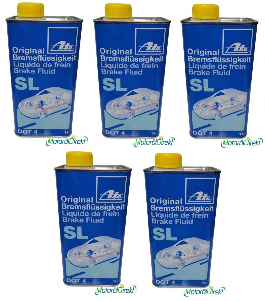 ATE Original Bremsflüssigkeit SL DOT 4 5x 1l = 5 Liter