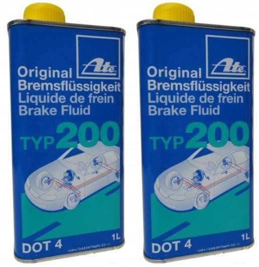ATE Original Bremsflüssigkeit Typ 200 DOT 4 - 1 Liter 2x 1l = 2 Liter