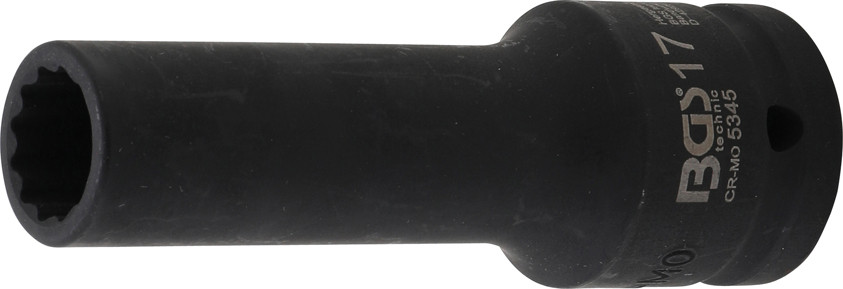 BGS Kraft-Steckschlüssel-Einsatz Zwölfkant, tief | Antrieb Innenvierkant 20 mm (3/4