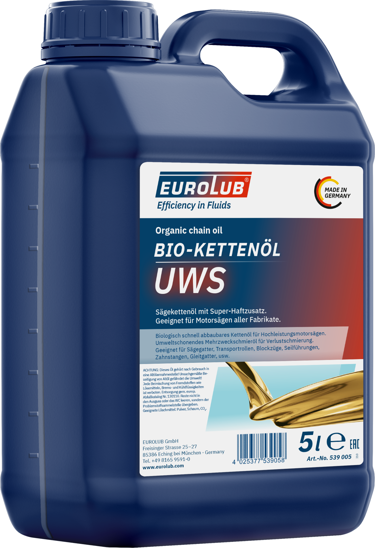 Eurolub BIO-Kettenöl UWS 5l