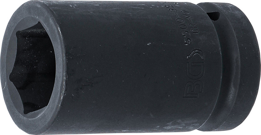 BGS Kraft-Steckschlüssel-Einsatz Sechskant, tief | Antrieb Innenvierkant 25 mm (1