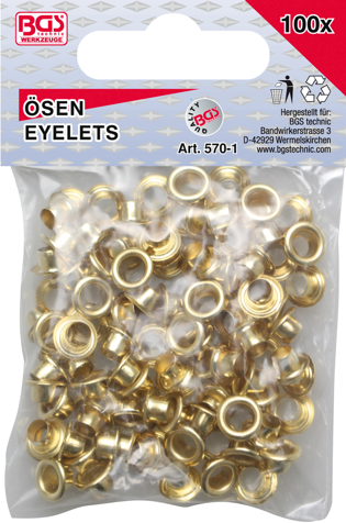 BGS Ösen-Sortiment | 4,5 x 5,0 mm | 100 -tlg.