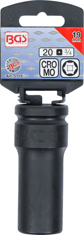 BGS Kraft-Steckschlüssel-Einsatz Sechskant, tief | Antrieb Innenvierkant 20 mm (3/4