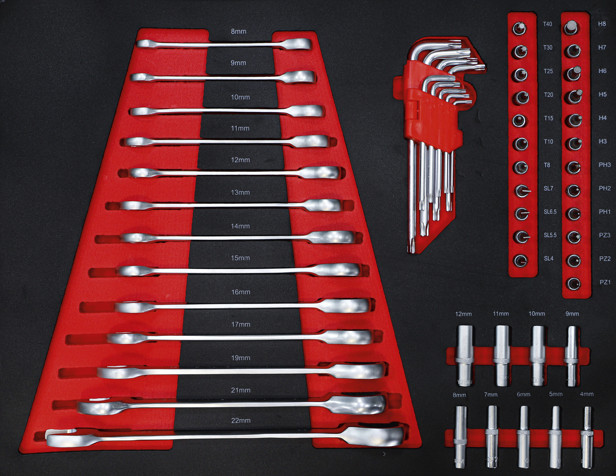 BGS Werkstattwagen | 6 Schubladen | 1 Seitentür | mit 158 Werkzeugen