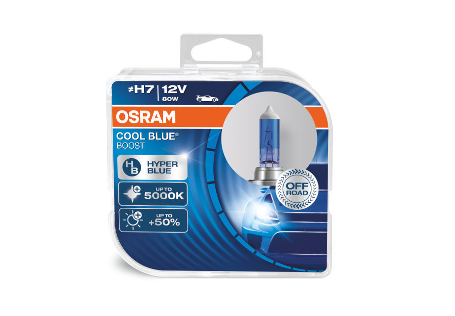 Osram Cool Blue Boost Glühlampe H7 PX26d 12V 80W 5500K ohne ECE Doppelpack