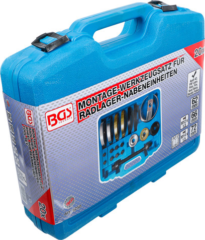 BGS Radlager-Nabeneinheit-Montagewerkzeug-Satz | für VAG | Lagereinheit-Ø 62, 66, 72 mm