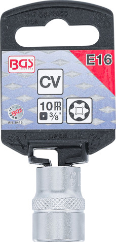 BGS Steckschlüssel-Einsatz E-Profil | Antrieb Innenvierkant 10 mm (3/8