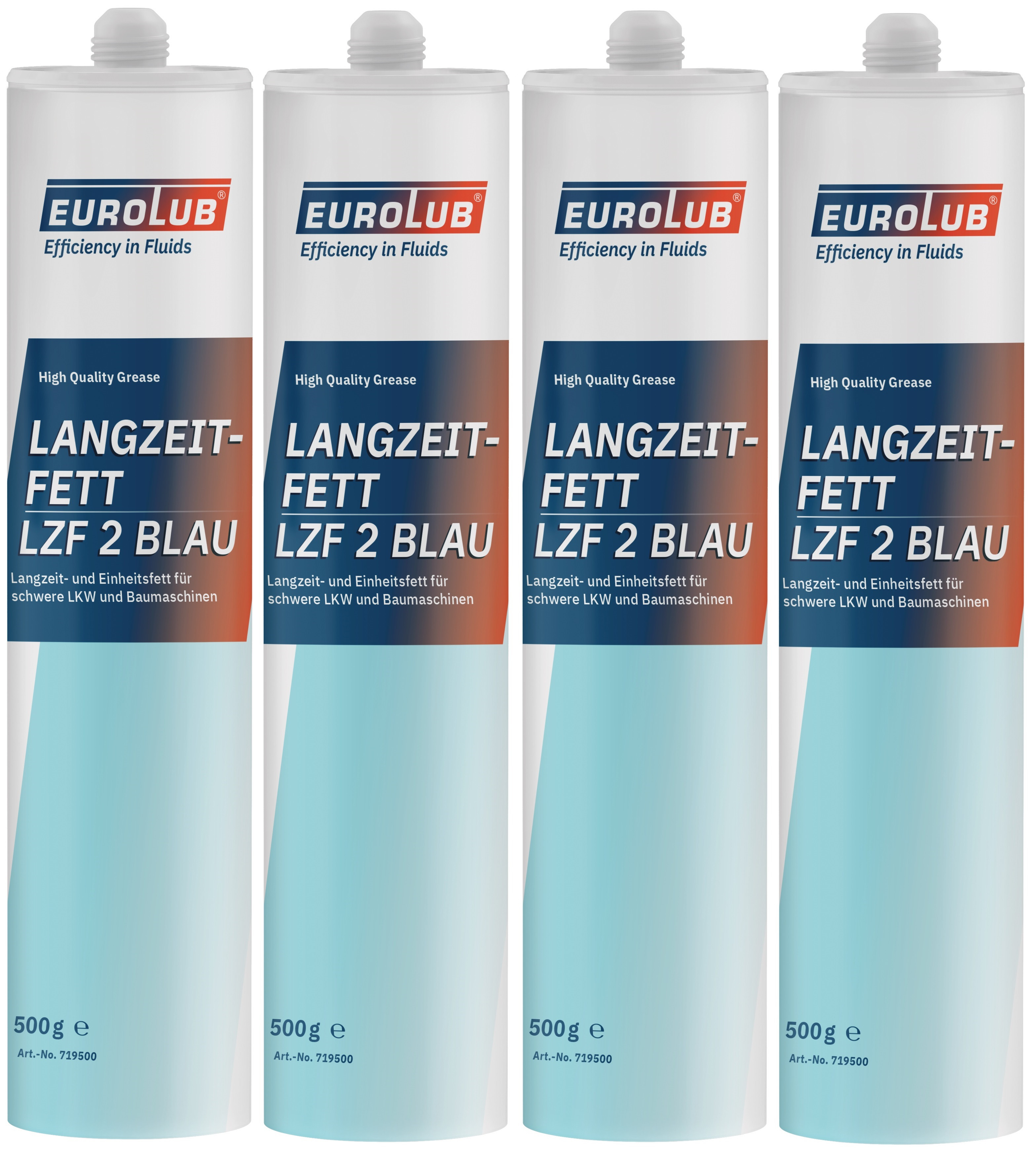 Eurolub Langzeitfett LZF 2 BLAU Fett Kartusche 4x 500 Gramm