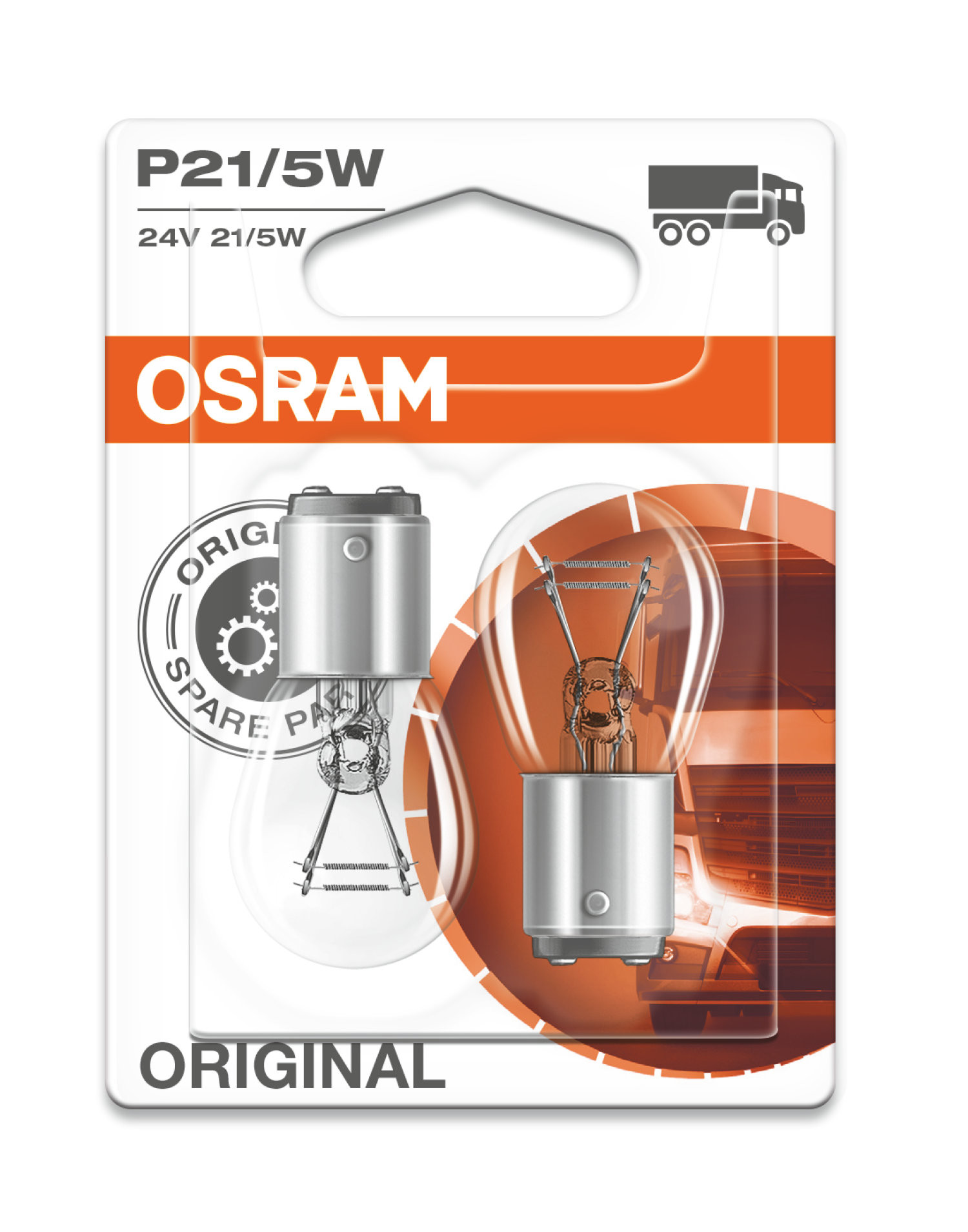 Osram Original Glühlampe P21/5W BAY15d 24V 21W/5W Doppelpack