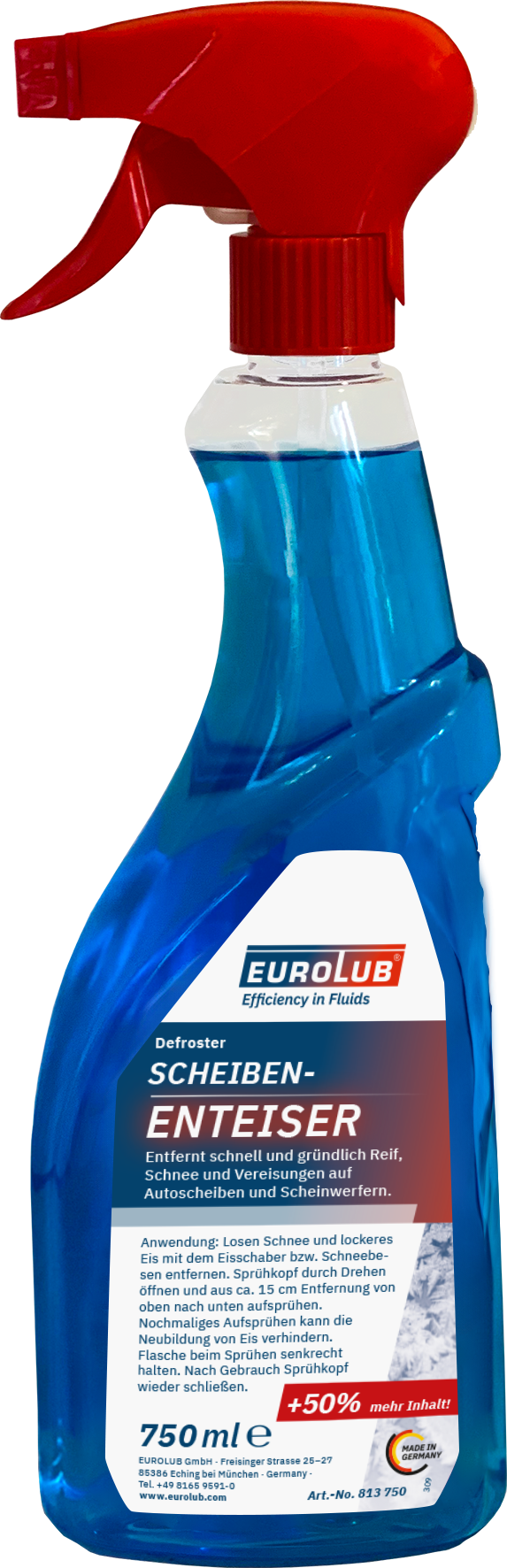 EUROLUB Scheibenenteiser 750ml Sprühflasche