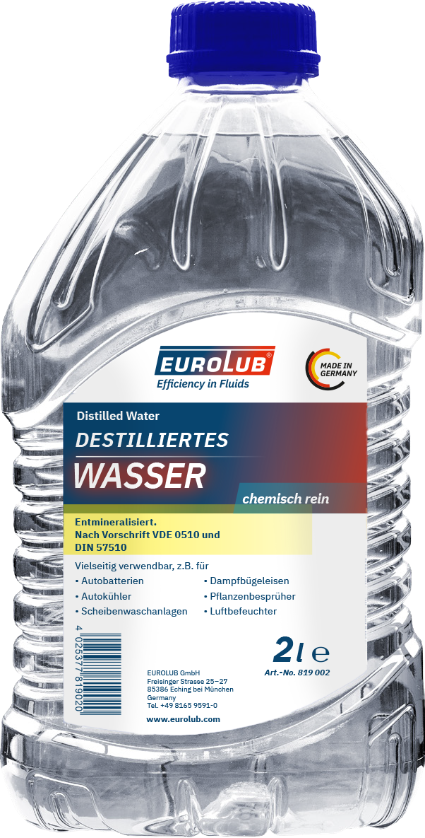 EUROLUB Destilliertes Wasser 2l