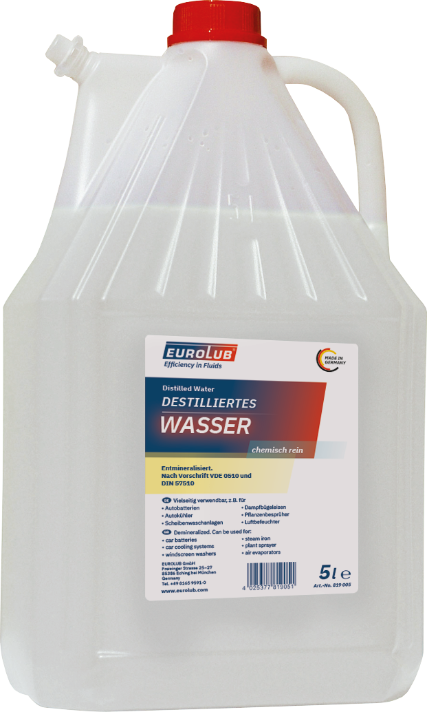 EUROLUB Destilliertes Wasser 5l