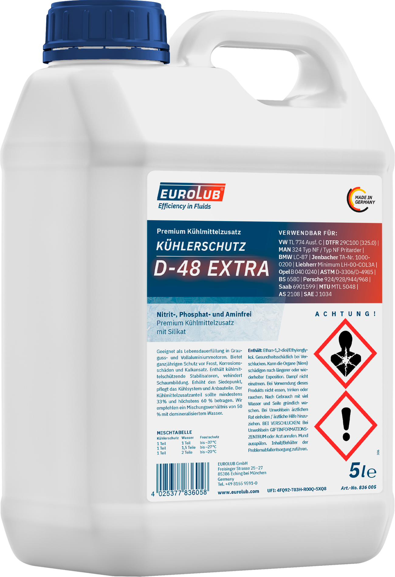 Eurolub Kühlerfrostschutz D-48 Extra Konzentrat 5l