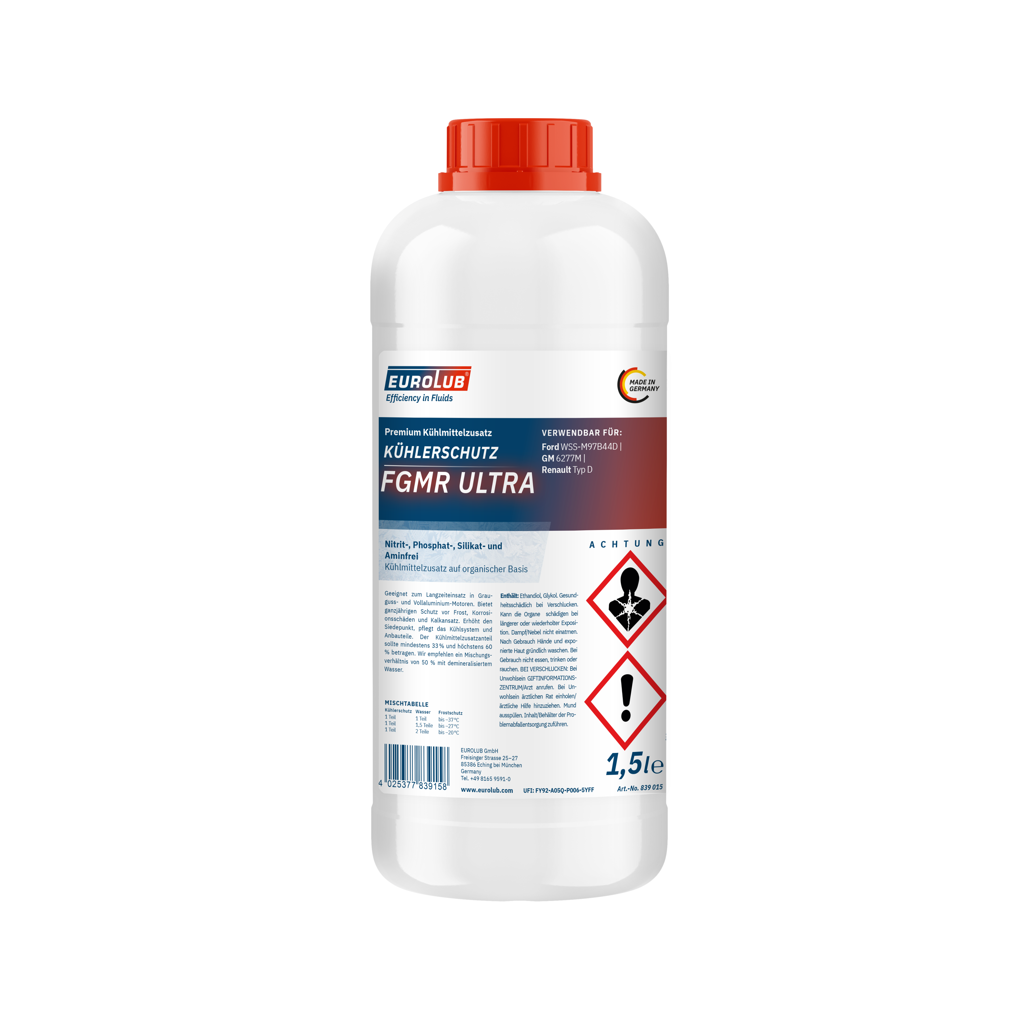 Eurolub Kühlerfrostschutz FGMR ULTRA Konzentrat 1,5l