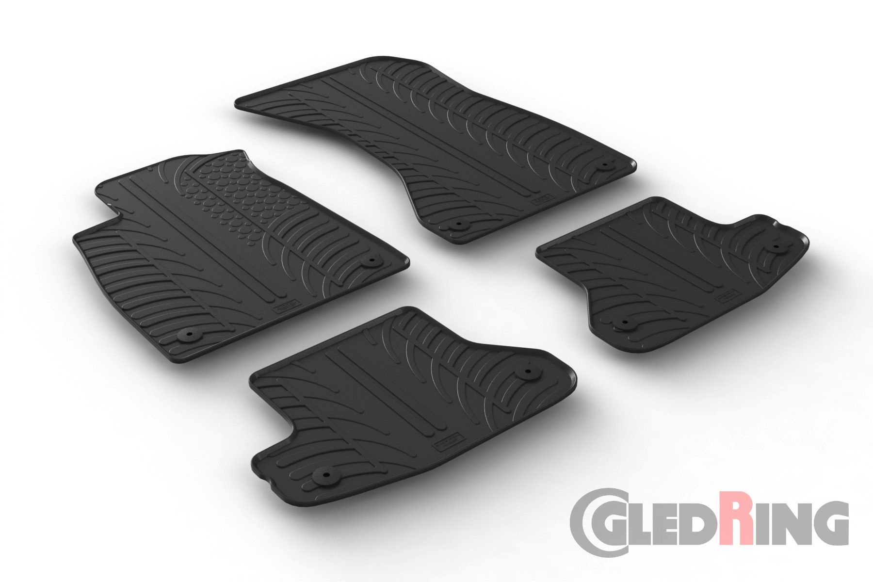 Original Gledring Passform Fußmatten Gummimatten 4 Tlg.+Fixing - AUDI A5 Coupe 12.2016-> 2 Türig (Schaltung & Automatik)