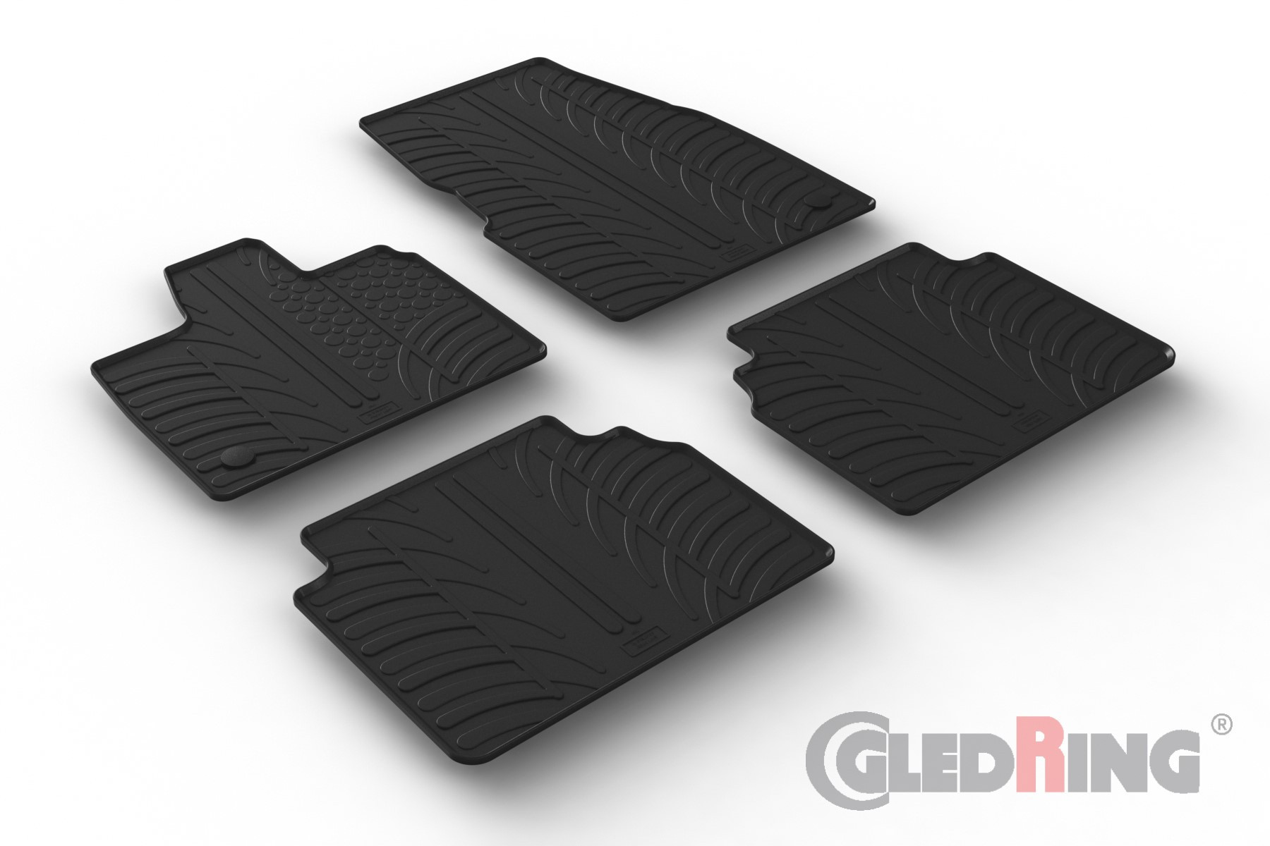 Original Gledring Passform Fußmatten Gummimatten 4 Tlg.+Fixing - BMW i3 Elektro 09.2013->