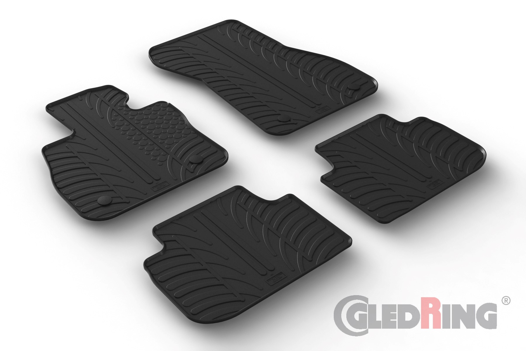 Original Gledring Passform Fußmatten Gummimatten 4 Tlg.+Fixing - BMW 2 Serie Gran Coupe F44 03.2020->