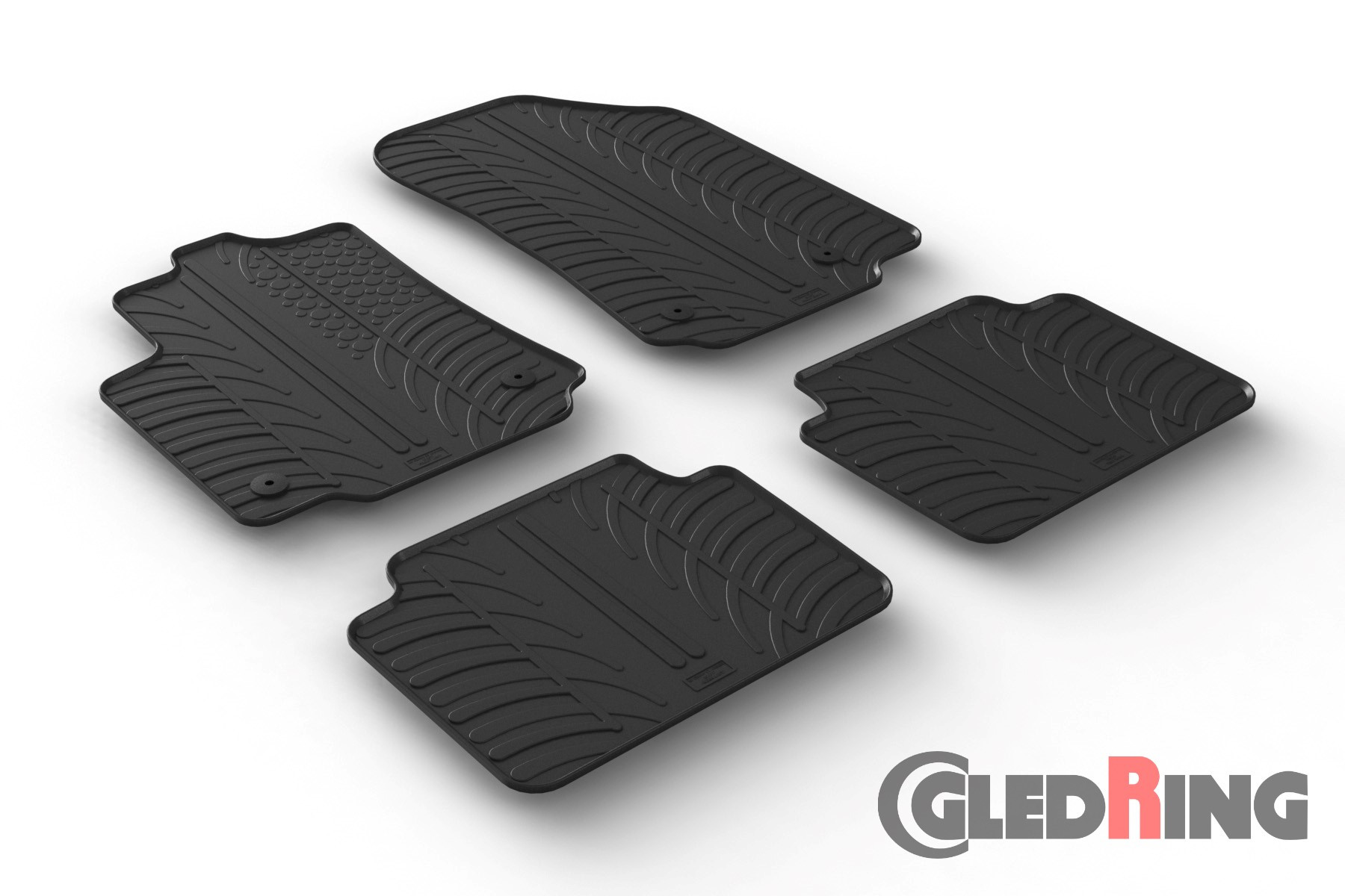 Original Gledring Passform Fußmatten Gummimatten 4 Tlg.+Fixing - CITROEN C3 Aircross 10.2017-2024 (Schaltung)