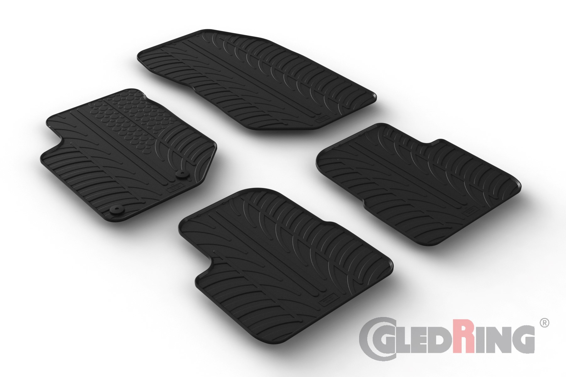 Original Gledring Passform Fußmatten Gummimatten 4 Tlg.+Fixing - CITROEN C4 / X (sedan) 01.2021->