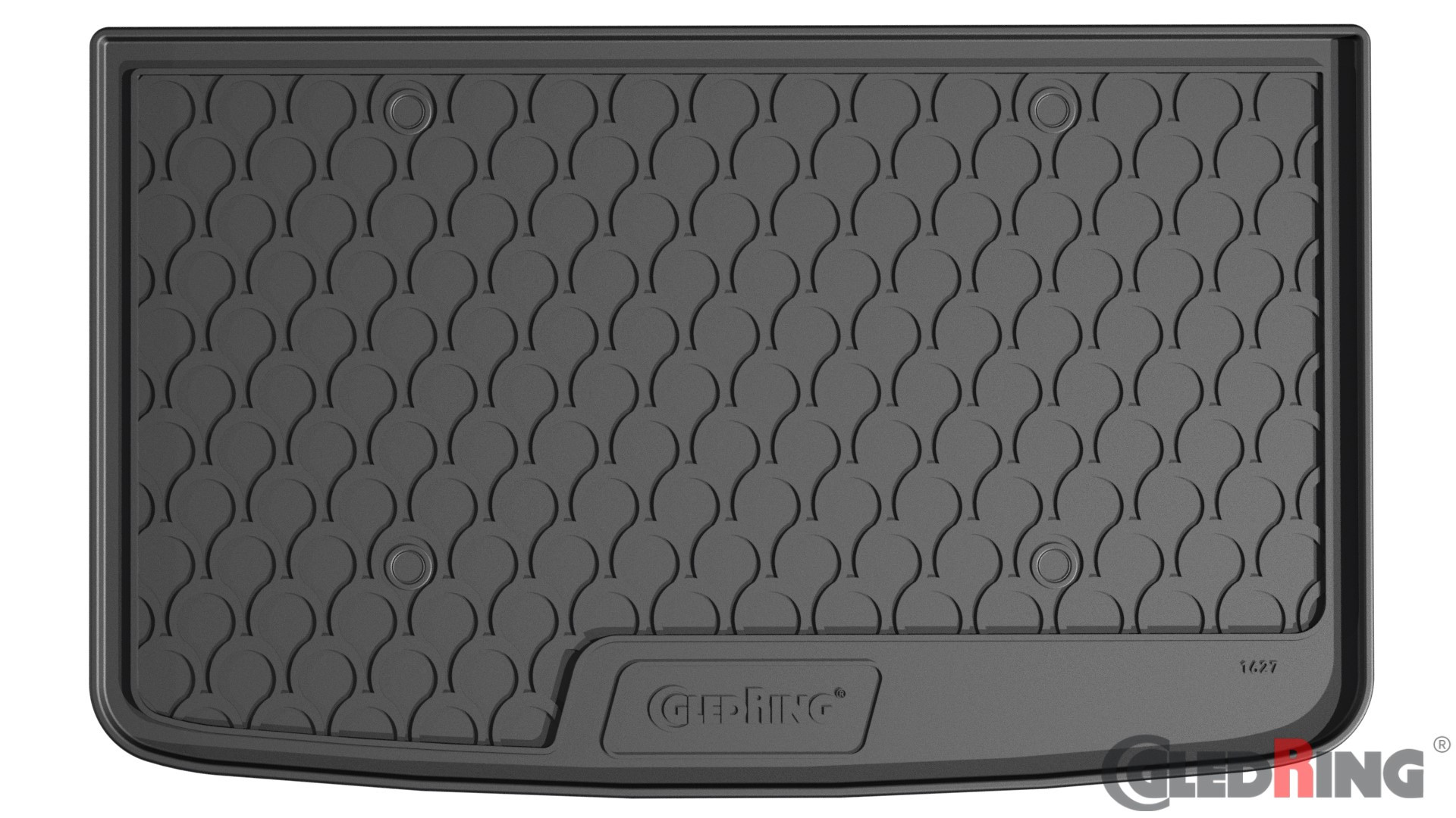 Original Gledring Premium Gummi Kofferraummatte - FIAT 500L (Unterer Boden, mit oder ohne Ersatzrad) FL 2017->