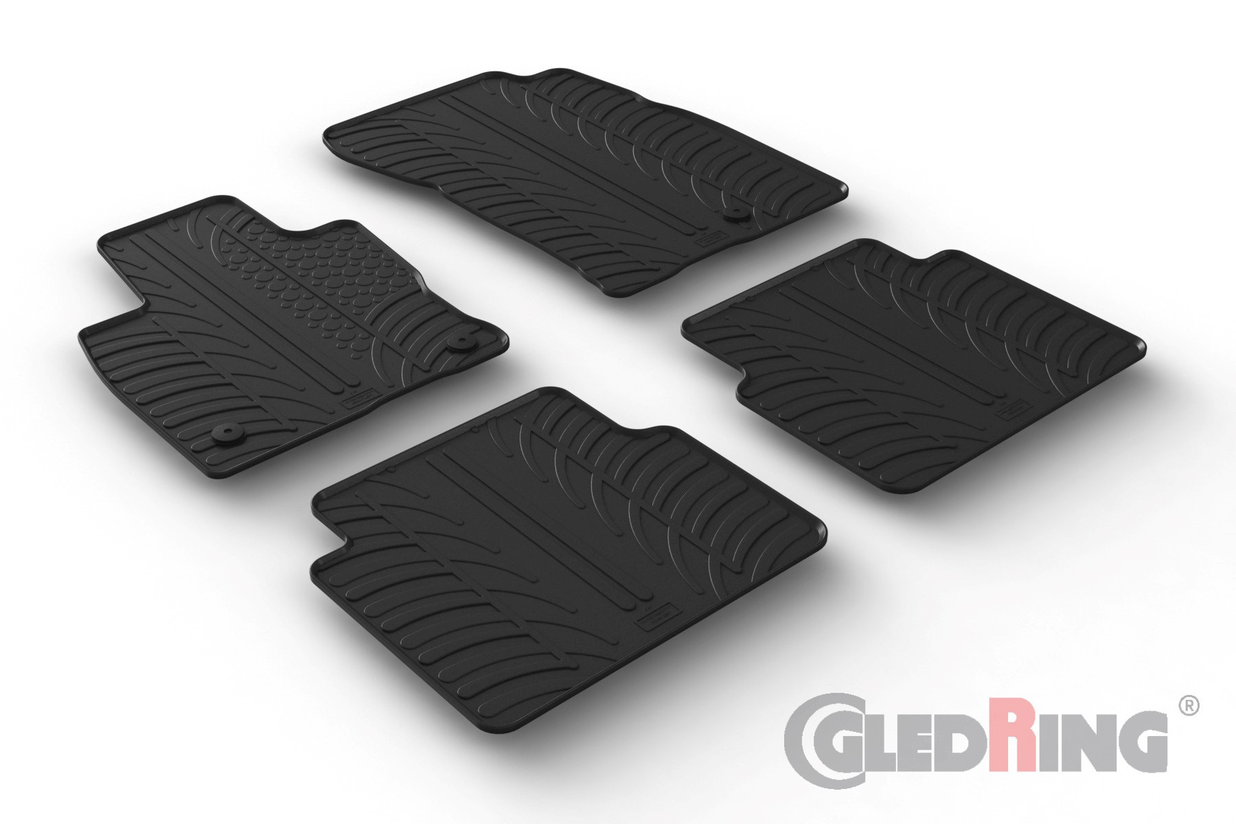 Original Gledring Passform Fußmatten Gummimatten 4 Tlg.+Fixing - FORD Escape 05.2020->