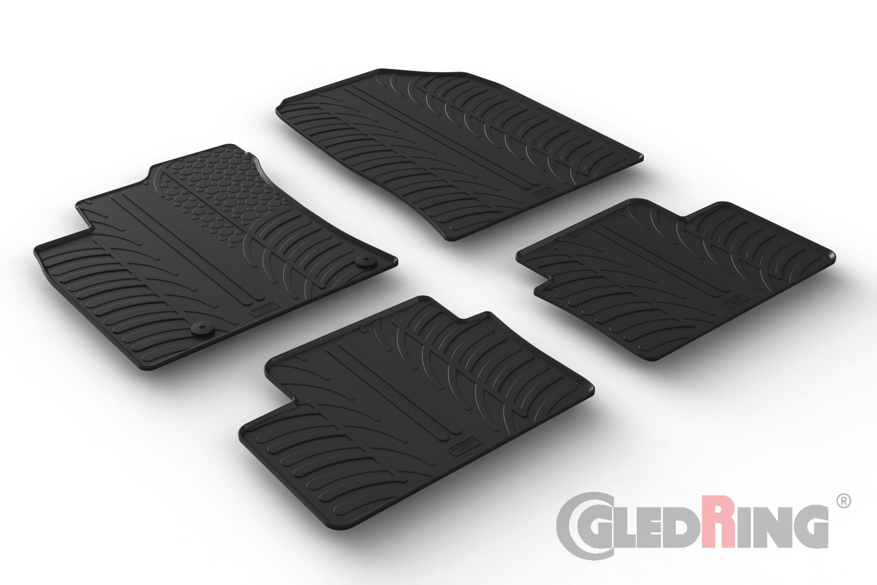 Original Gledring Passform Fußmatten Gummimatten 4 Tlg.+Fixing - KIA Ceed 06.2018->