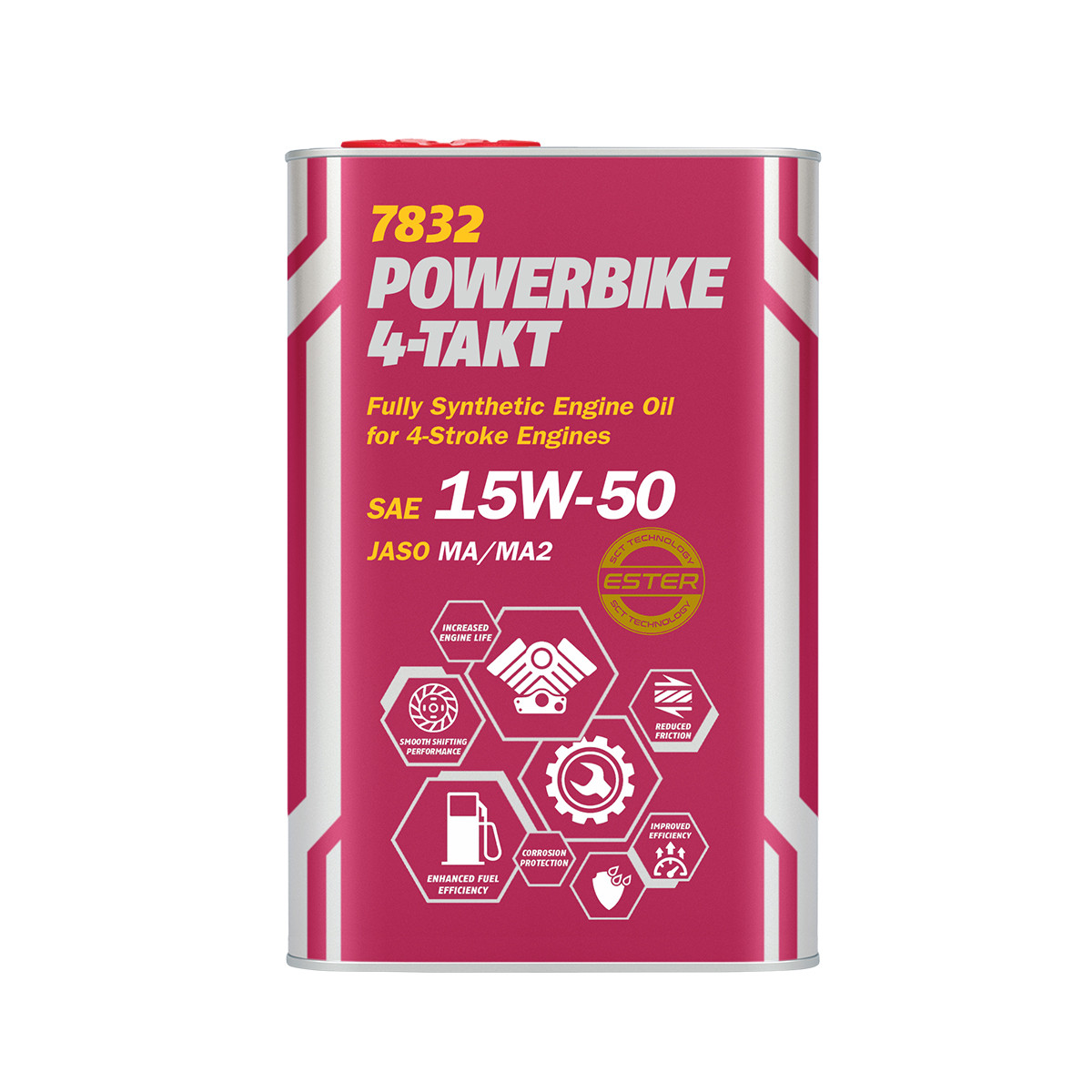 Mannol 7832 4-Takt Powerbike 15W-50 Motorrad Motoröl 1l Flasche