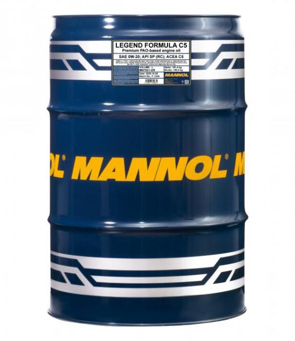Mannol 7921 Legend Formula C5 0W-20 synthetisches Motoröl 208l Fass