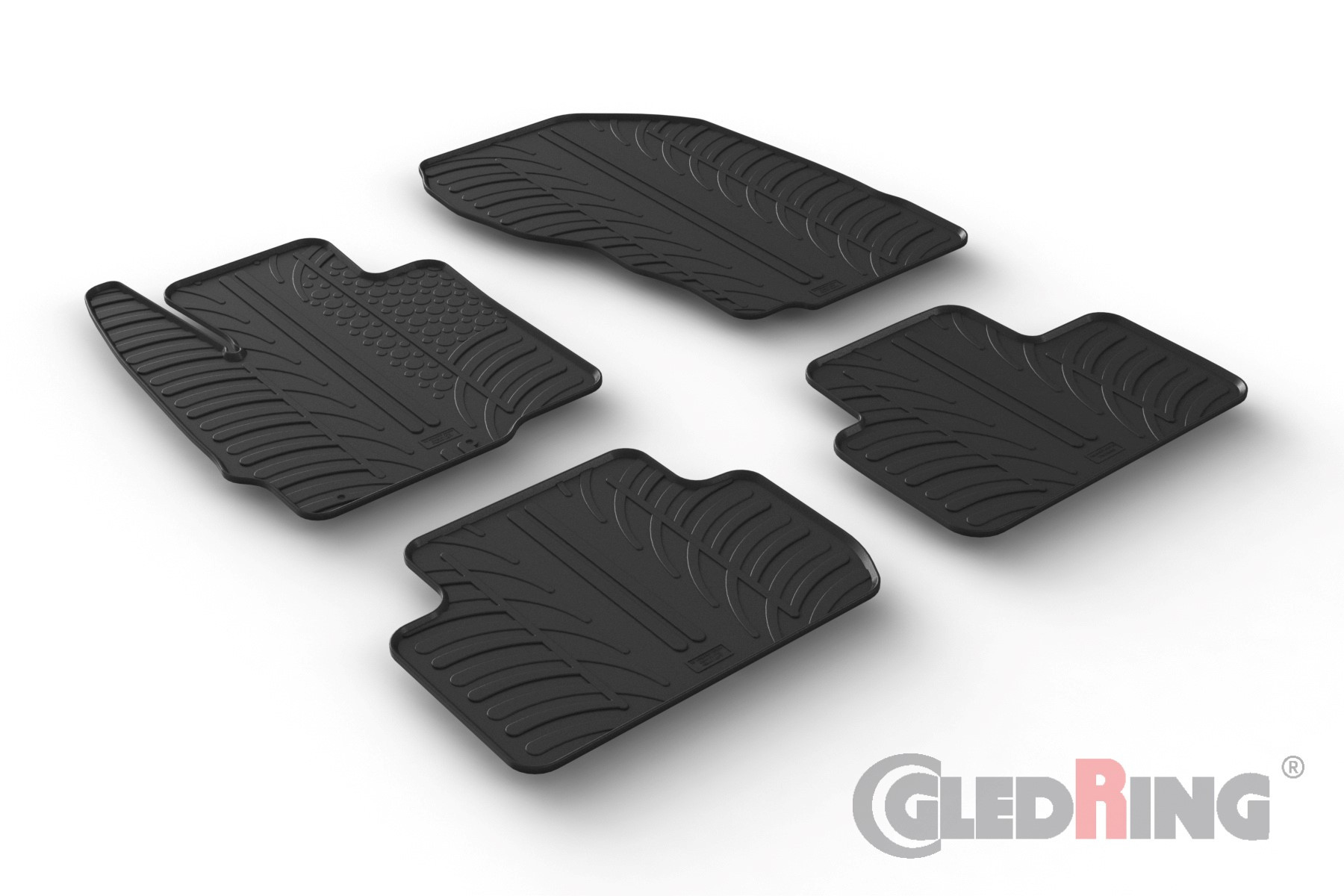 Original Gledring Passform Fußmatten Gummimatten 4 Tlg.+Fixing - MITSUBISHI Eclipse Cross 01.2018->