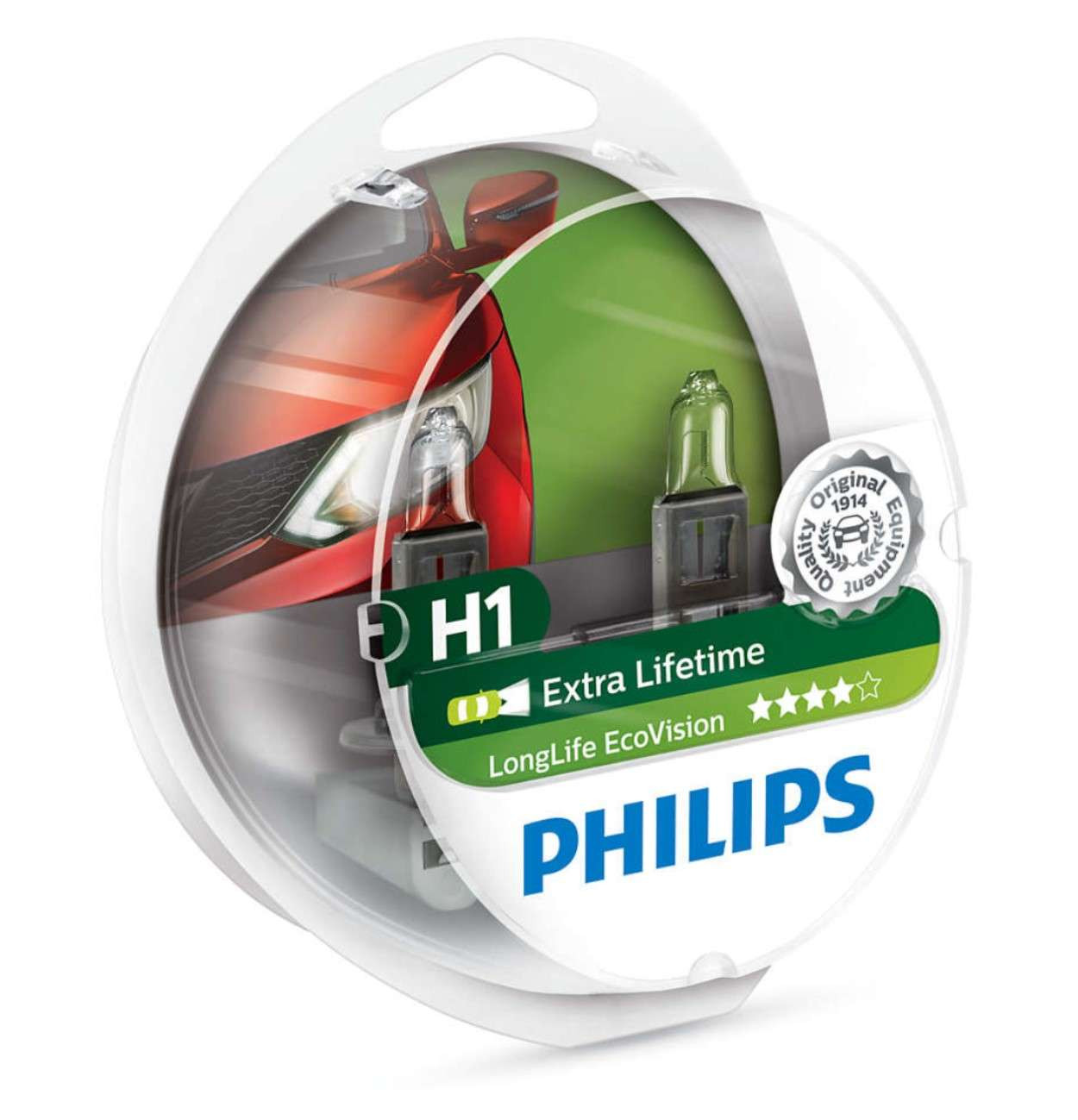 Philips LongLife EcoVision H1 P14.5s 12V 55W 3000K Doppelpack